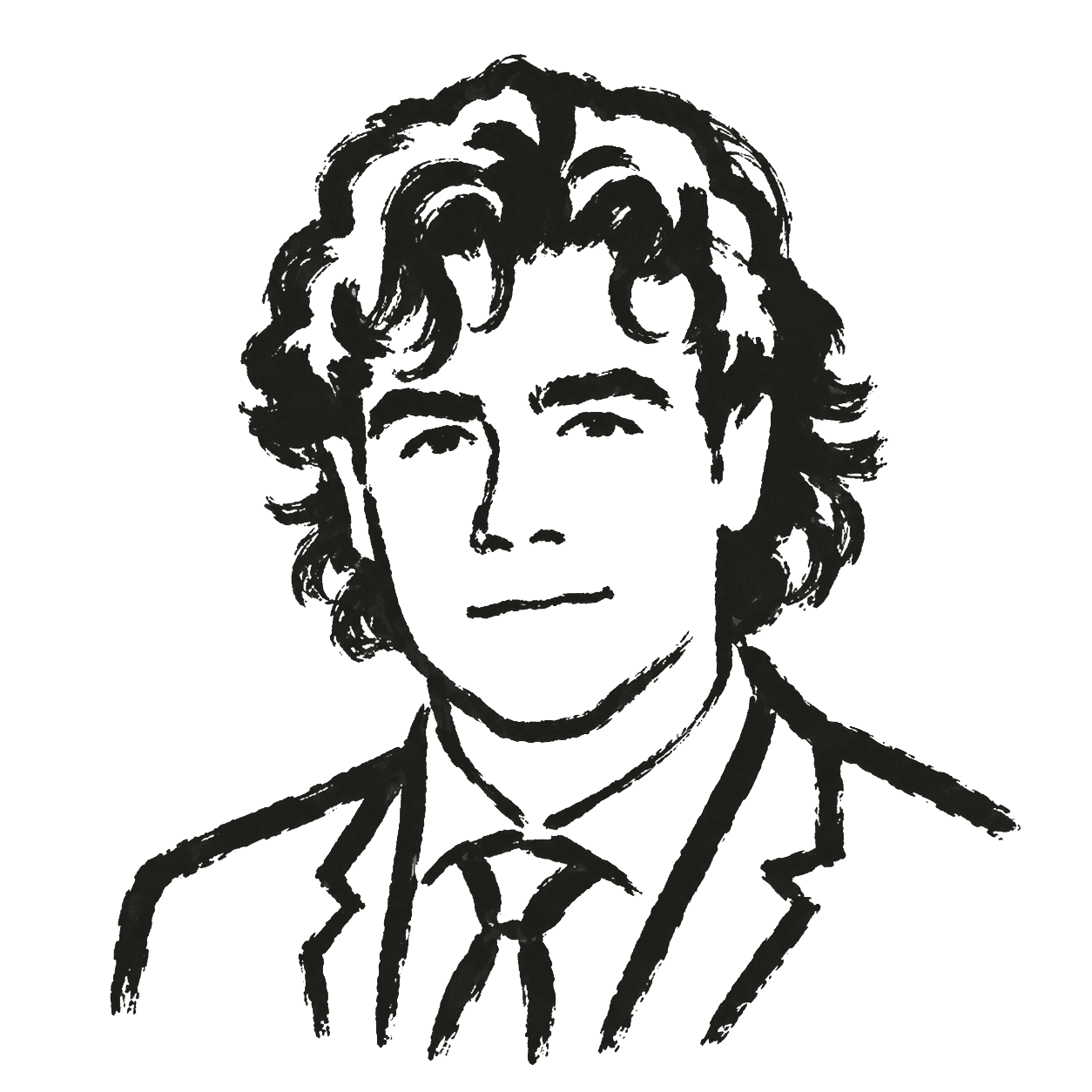 Ink sketch portrait of Dylan Dick
